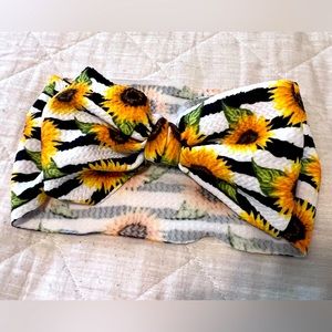 Sunflower Design Toddler Sized Head Wrap